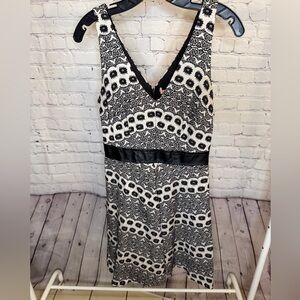 Chelsea & Violet Monochrome Patterned Dress